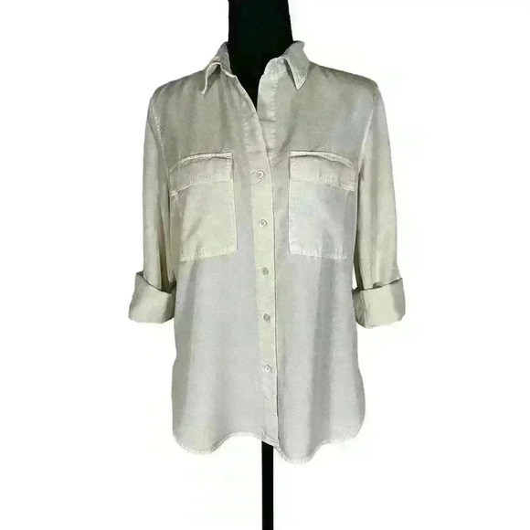 Aritzia The group by Babaton Button-up Roll Sleeves Utility shirt Women Size XS - Picture 6 of 16